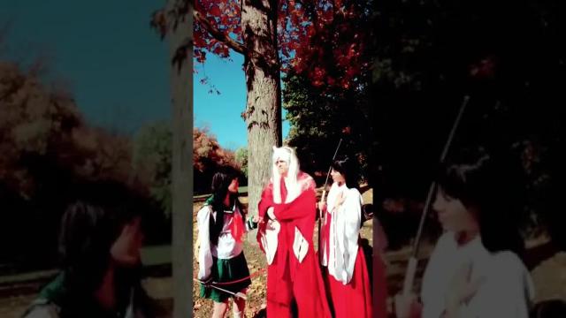 Title card image for video titled #happyhalloween from the Federal Era. #inuyasha #cosplay #animenorth