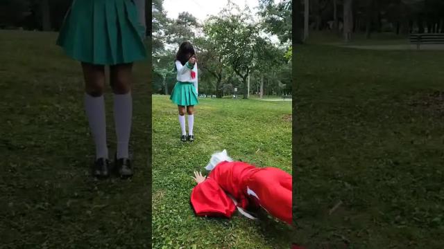 Title card image for video titled #kagome ain't having it! #inuyasha #inuyashaxkagome #cosplay #bigjackfilms #anime #animenorth2023