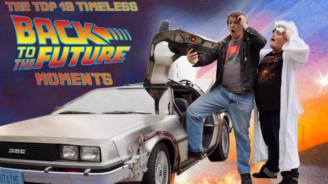 Title card image for video titled Top 10 Timeless Back To The Future Moments - BIGJACKFILMS REVIEW