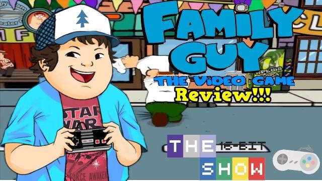 Title card image for video titled Family Guy: The Video Game (Xbox) REVIEW - The16BitShow