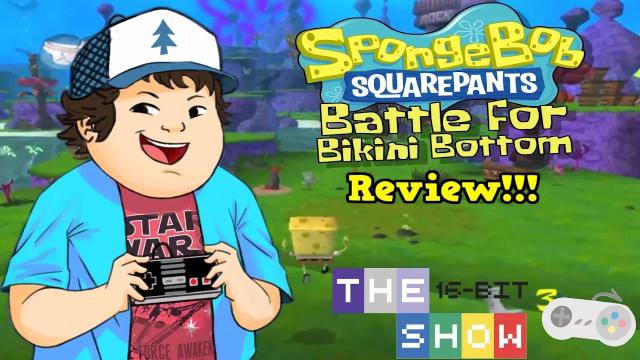 Title card image for video titled SpongeBob Squarepants: Battle For Bikini Bottom (PS2) REVIEW - The16BitShow