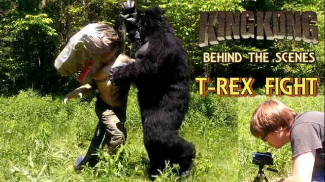 Title card image for video titled 27. T REX FIGHT! King Kong (2016) Fan Film - BEHIND THE SCENES