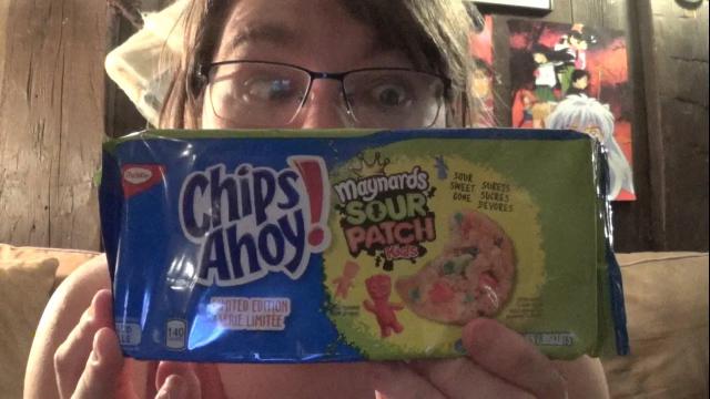 Title card image for video titled Chips Ahoy Sour Patch Kids Cookies - FOOD CORNER