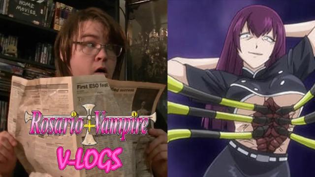 Title card image for video titled Rosario+Vampire V-Logs (Episode 11) Review - HIT THE SPIDER WITH NEWSPAPER!