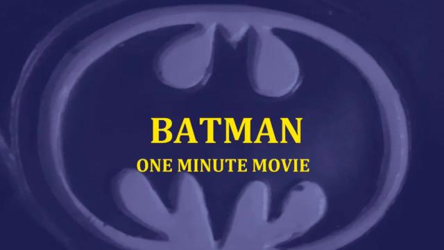 Title card image for video titled BATMAN - One Minute Movie (102.1 Edge Entry)