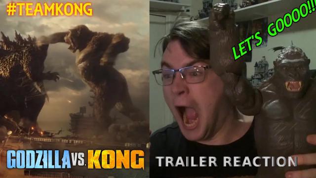 Title card image for video titled Godzilla VS Kong - TRAILER REACTION! LET'S GOOOOOOOOO!!!!!