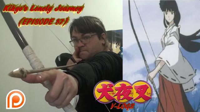 Title card image for video titled InuYasha V-Logs - KIKYO'S LONELY JOURNEY (Episode 87) KIKYO VS DINOSAURS! F**K YES!