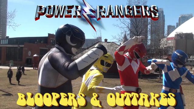 Title card image for video titled Power Rangers Review - BLOOPERS & OUTTAKES