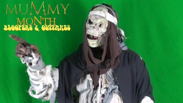 Title card image for video titled Mummy Month - BLOOPERS & OUTTAKES