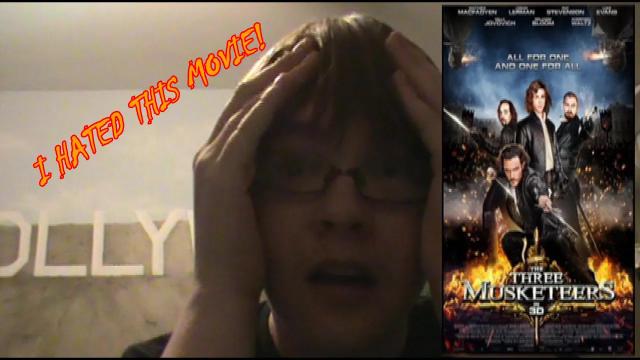 Title card image for video titled 19 Year Old Me Reviewing THREE MUSKETEERS 3D and HATING IT! OPENING NIGHT RETRO