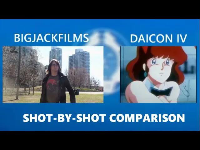 Title card image for video titled DAICON IV Tribute - Shot By Shot Comparison