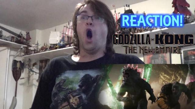 Title card image for video titled SON OF KONG IS BACK! Godzilla X Kong: The New Empire REACTION!