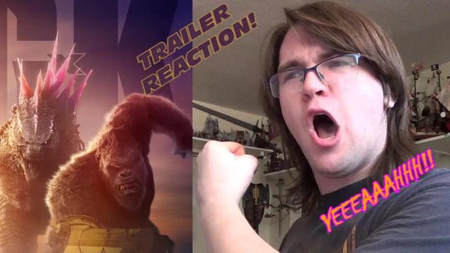 Title card image for video titled GODZILLA X KONG - 2ND TRAILER REACTION!! LET'S GOOO!!!