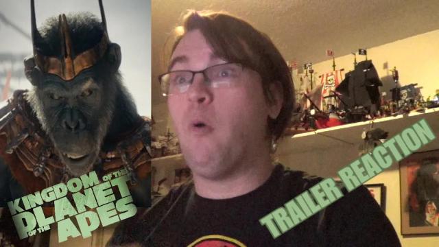 Title card image for video titled KINGDOM OF THE PLANET OF THE APES - Trailer Reaction! CONNECTED TO THE ORIGINAL?